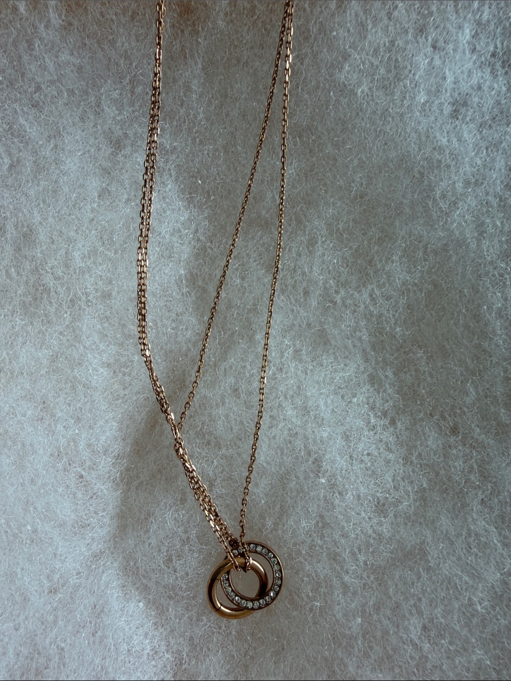 Michael Kors  Rose Gold Interlocking Circle Pendant Necklace - Women Jewelry